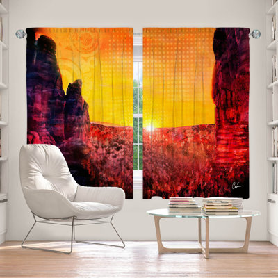 Paire de rideaux obscurcissant et isolant avec passe-tringle By Sedona Arizona