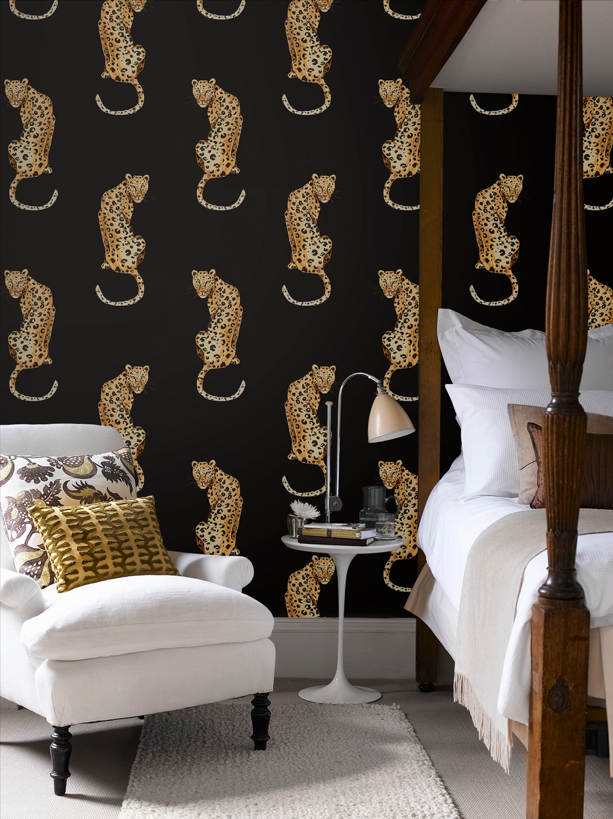 Daisy Bennett Designs Black Leopard King Peel And Stick Wallpaper ...