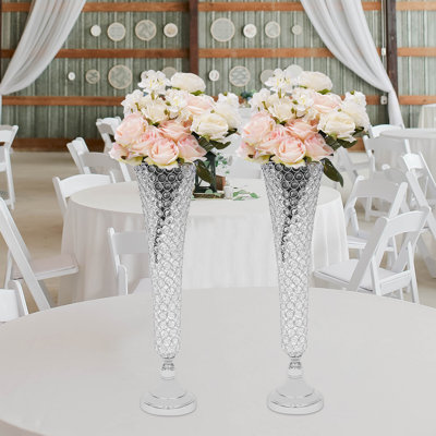 Vase en cristal pour mariage et décoration