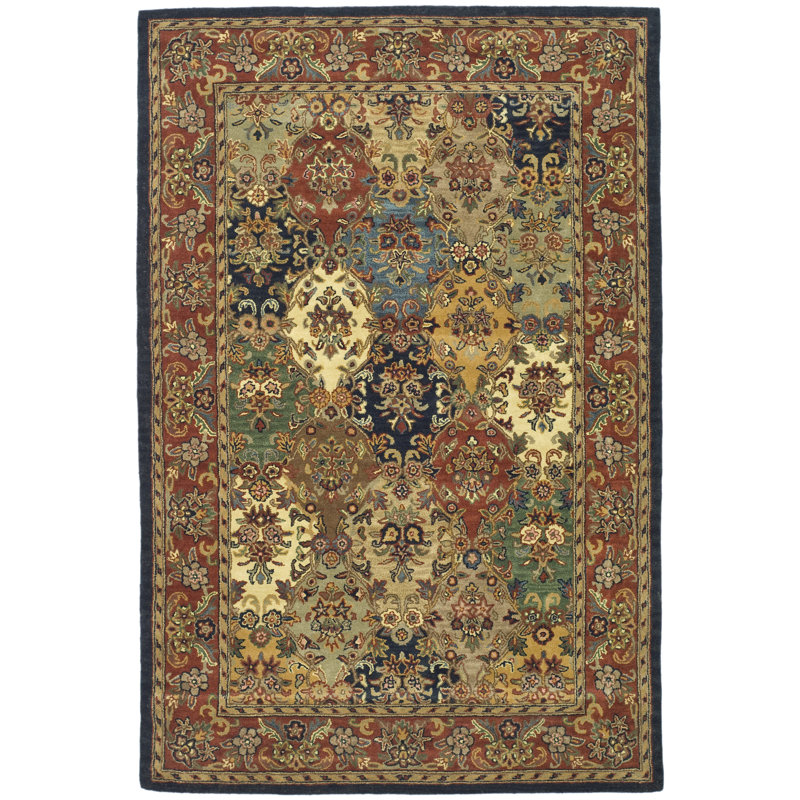Tapis oriental en laine / coton touffeté à la main Costilla, Rectangle 6 pi x 9 pi
