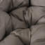 Chaise longue 8 pi, coussins à eau, chaise suspendue grise de 26 po avec chaîne, détails fabriqués à la main