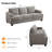 89'' Upholstered Sofa, Modern 3 Seater Corduroy Couch With Square Armrests-2128305162