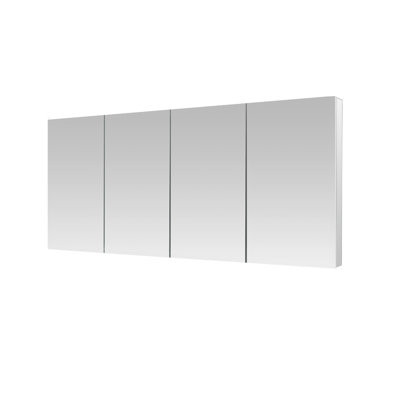 Royale 72" W x 36" H x 5" H, Medicine Cabinet with Electrical Outlets, Defogger, Adjustable LED 3X Magnifying Mirror