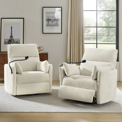 Myftar 38.5" W Power Swivel Recliner