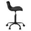 Fauteuil de travail ergonomique ergonomique en cuir noir, hauteur réglable pour les enfants, réglable, pivotant, revêtement en similicuir