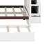 Lit superposé double au-dessus de double avec lit gigogne simple et escalier de rangement, lit superposé peu encombrant avec tablettes, DEL pour enfants adolescents-832255784