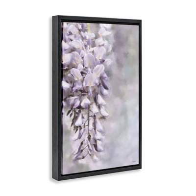 Soft Foxglove Petals Framed Floater Canvas by Lori Deiter
