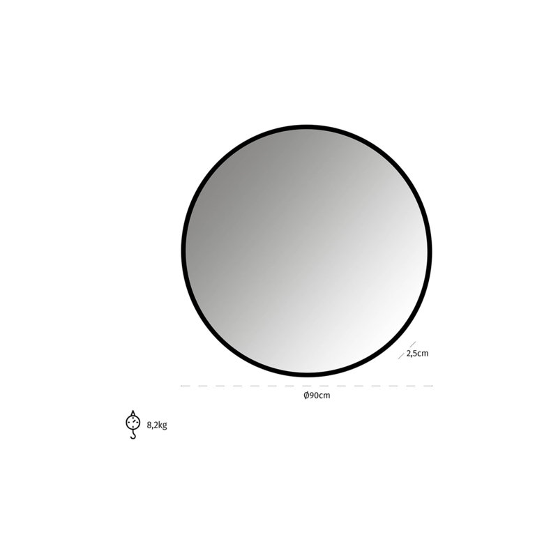 Miroir de salle de bain Marion, 28 po x 28 po, Or