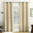 Satti Embroidered Leaf 100% Blackout Grommet Curtain Panel-90572990-90572988
