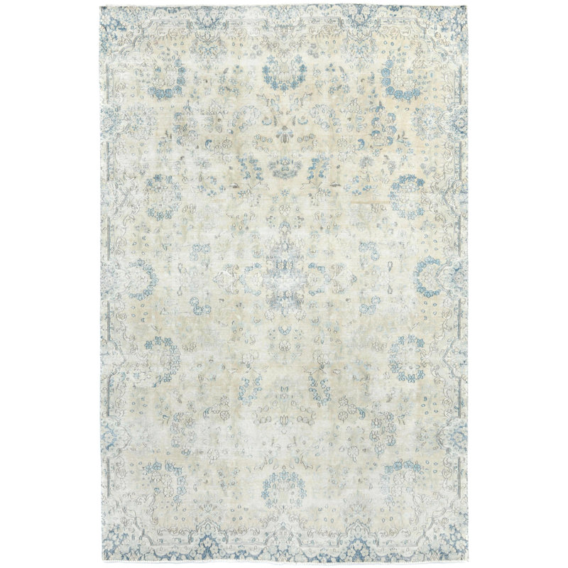 Tapis oriental beige unique 7 pi 5 po x 11 po One-of-a-Kind