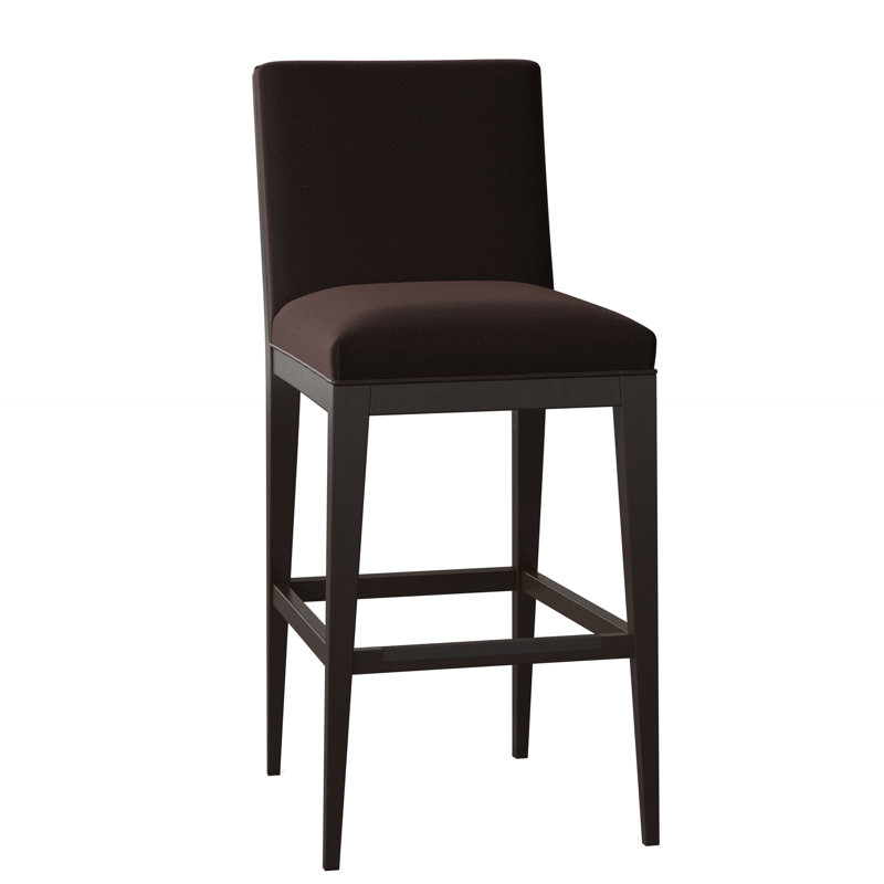 Logan Bar & Counter Stool, American Walnut, Filigree Ivory, Bar Stool (30" Seat Height)