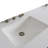 61 in. White Quartz Top with Double White Ceramic Rectangular Sinks