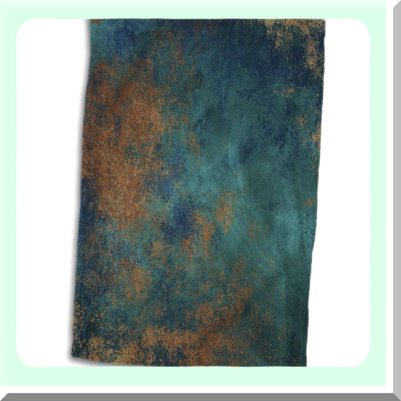 CopperWave Teal Abstract Hand Towel 15x22