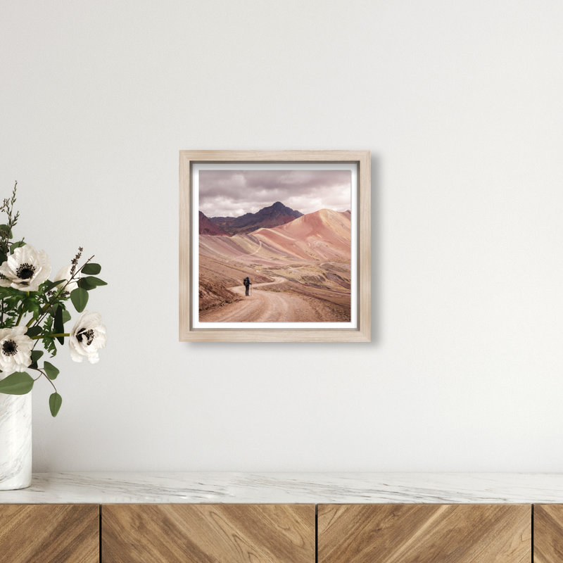 On My Way Print by Oliver Gal, 13.5" H x 13.5" W, Natural Oak Shadowbox