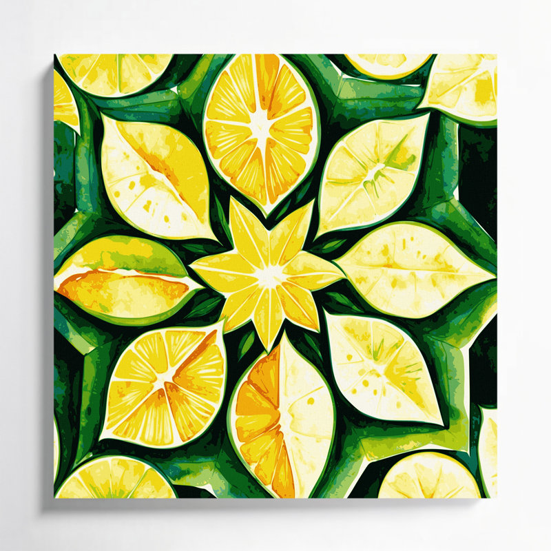Art mural sur toile carambole fruit, H 12 po x l 12 po