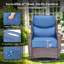 Ensemble de conversation d'extérieur 8 pièces Polygala avec foyer rectangulaire en métal, 4 fauteuils pivotants et canapé 3 places, coussins épais-2105276562-2105276567