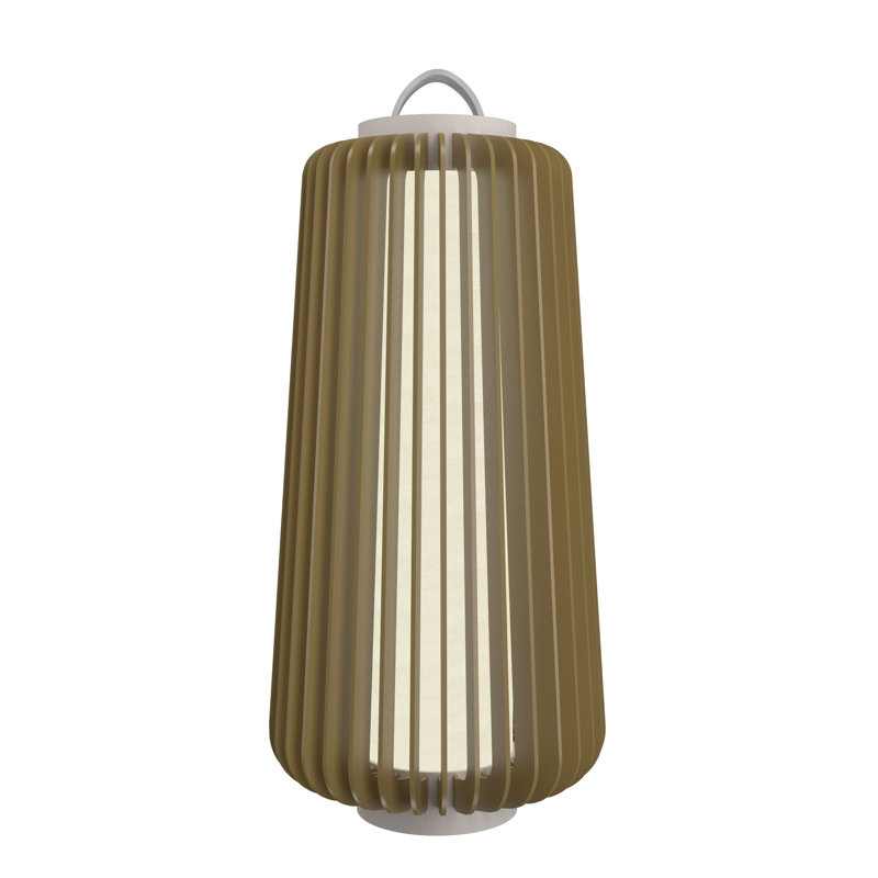 Imbuia Wood LED Table Lamp with Natural Veneer Finish