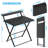 Folding Table With Monitor Stand, Small Computer Table With Storage Pocket And Hooks-1178592862