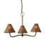 Delphine Wicker Chandelier in Dark Brown