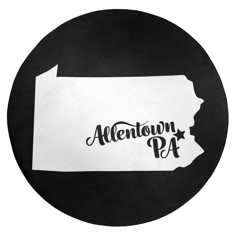 Tapis en poly-chenille allentown pennsylvanie, Rond 5 pi