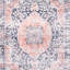Tapis oriental tissé à plat à la main ivoire / bleu marine / rose Joppatowne-1679599149