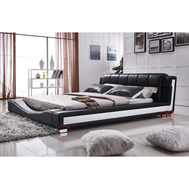 Lit plateforme tapissier Bice, Grand