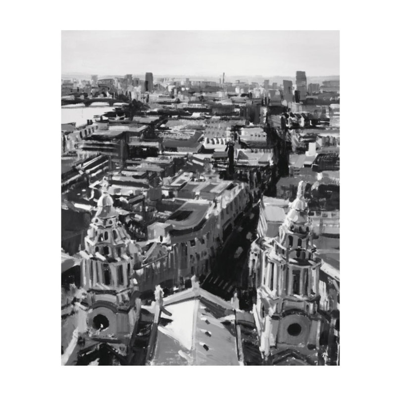London Print by Paul Ngo, Image Knife Gel, 43" H x 36" W