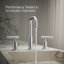 Purist® Widespread Faucet with Drain Assembly Low Lever Handles and Low Gooseneck Spout-547832977