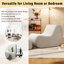 Élégant fauteuil inclinable avec - confortable et élégant. Conception courbée pour la détente. Haute mousse. Lignes minimalistes. Beige 29 po x l 43,88 po x 27 po. Pas d'assemblage élégant et relaxant. Siège ergonomique. Beige-1372871317
