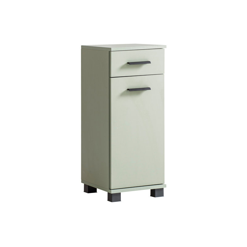 Hafley Freestanding Bathroom Cabinet, Pistachio/Matte Black