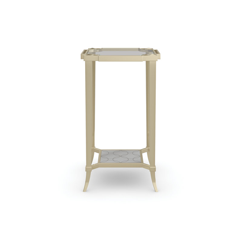 Glass Top End Table