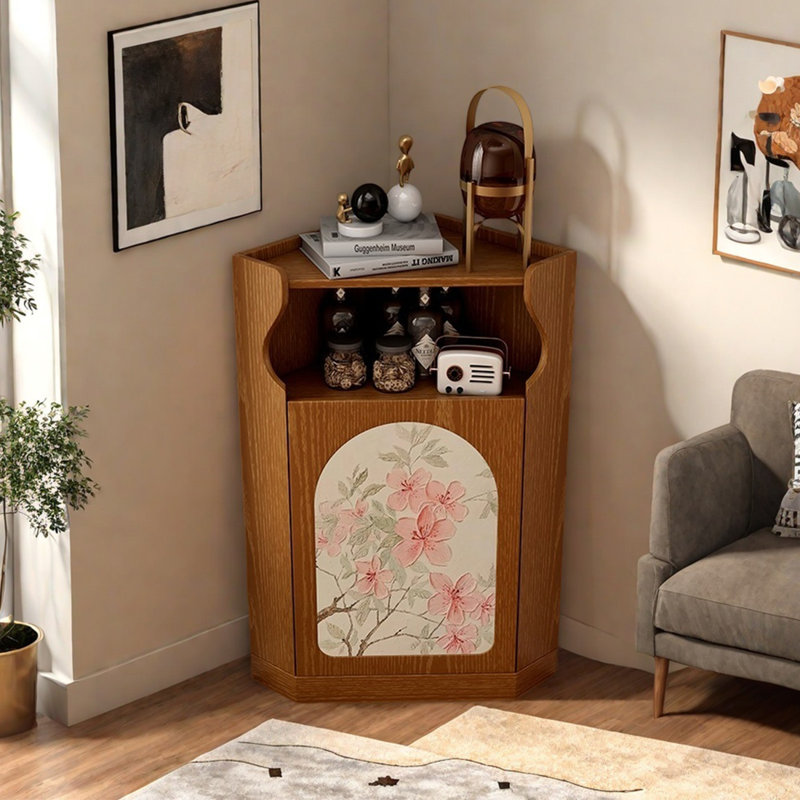 Armoire de coin moderne de style français, Brun
