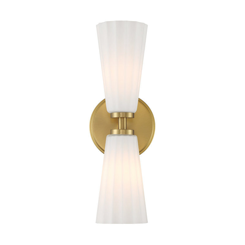 Keonta 2-Light Wall Sconce in Brass, Brass