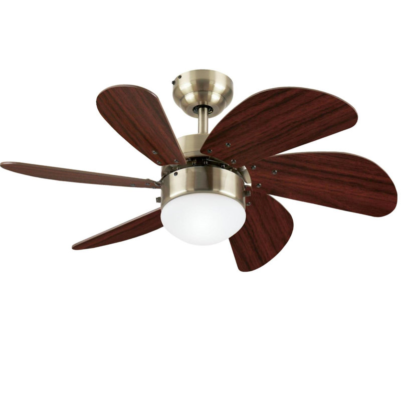 Jerseyville 30'' Ceiling Fan with Light Kit, Antique Brass