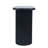 Auden Oval Mid-century Modern Fluted Pedestal Base Sofa Console Table - Black-118689170