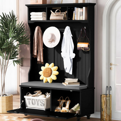 Rangement pour vestibule et chaussures, vestibule avec banc et rangement pour chaussures, portemanteau avec banc