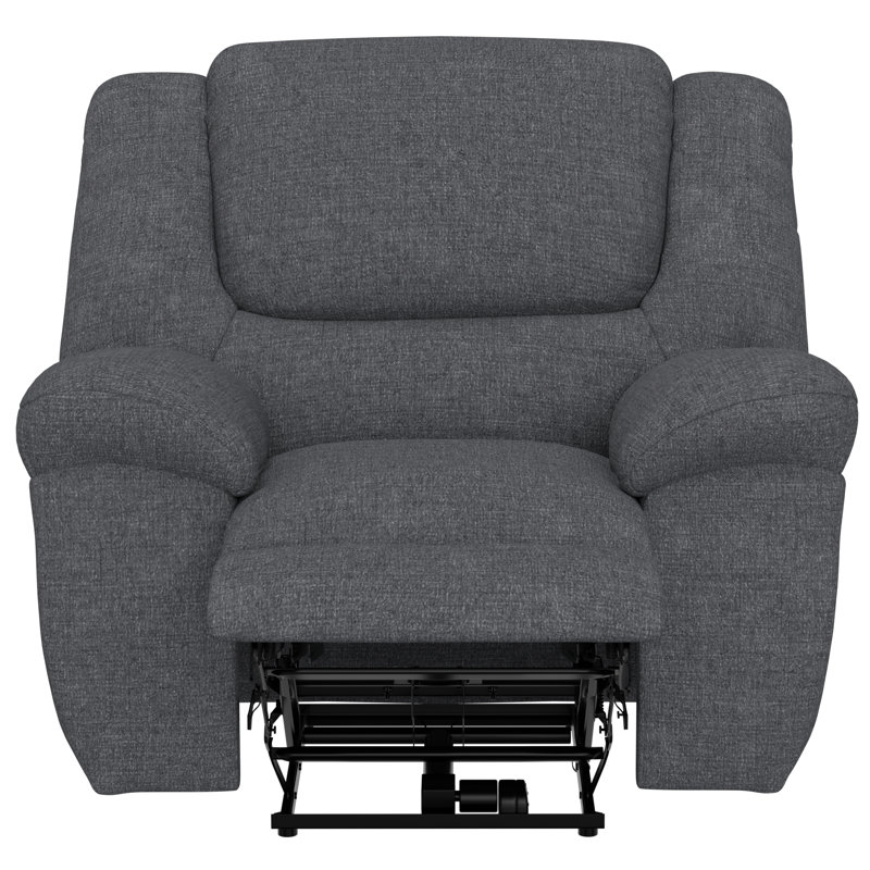 Veria Swivel Glider Recliner, Blue/Gray, Power 