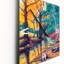 Paysage avec rivière en automne forêt coucher de soleil - horloge murale traditionnelle-1421343957