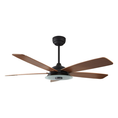 Ventilateur de plafond intelligent intérieur / extérieur de 56 pouces Journey, ensemble d'éclairage à DEL à intensité variable et télécommande, fonctionne avec l'assistant Google, Amazon Alexa et les raccourcis Siri.