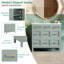 Meuble-lavabo 36 po avec lavabo intégré en résine-60126878