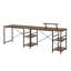 Bureau industriel en L avec tablettes de rangement Techni Mobile