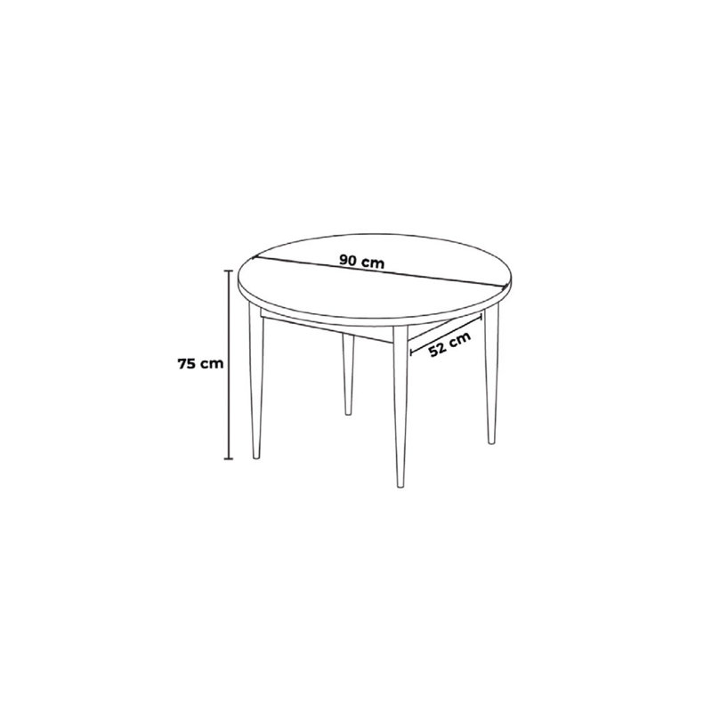 Modern White Dining Table, 35.4 x 29.5 x 35.4 inches | 100% Chipboard with Wooden Legs | Sleek Solid Color Design | Perfect for Dining Rooms, Kitchens & Contemporary Spaces | Durable & Stylish Furniture