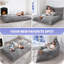Fauteuil à billes 3-en-1 géant avec coussin de fauteuil convertible et housse lavable à la machine