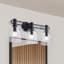 Applique murale pour salle de bain 3 lumières noire mate 24 po Moshe