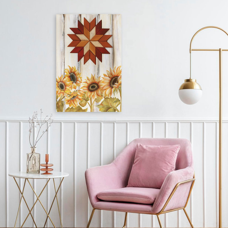 Tournesols étoilés, H 16 po x l 24 po