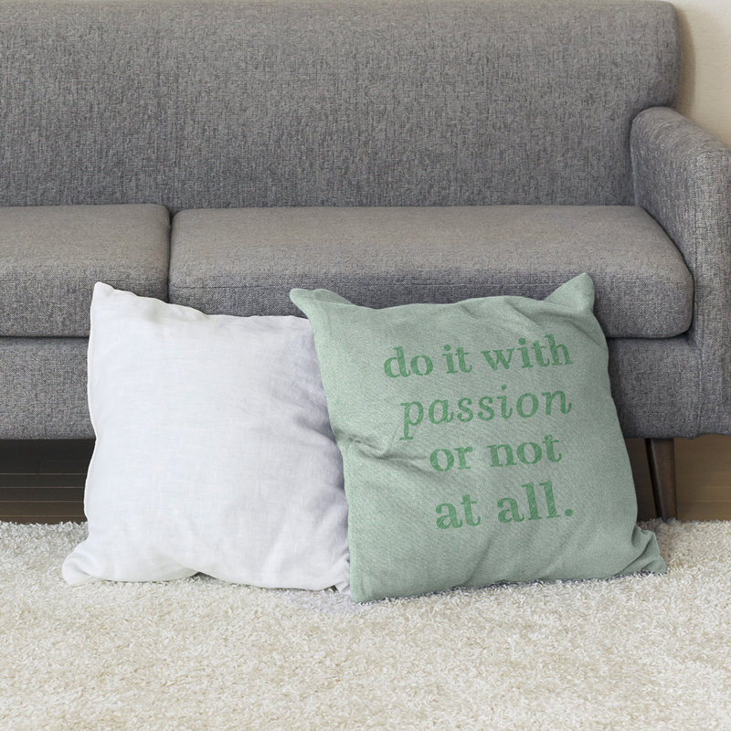 Coussin de sol inspiration passion, 40 po x 40 po, Vert