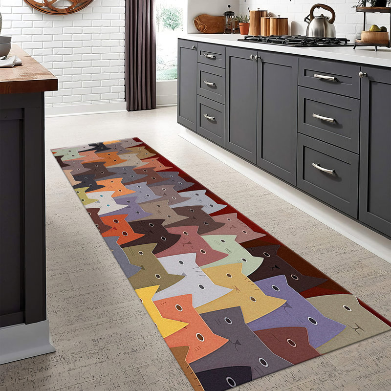 Chic and Vibrant Floral Pattern With Pile Soft Type Printed Rug Ideal for Any Room in Your Home, Rectangle 2' x 2'11"