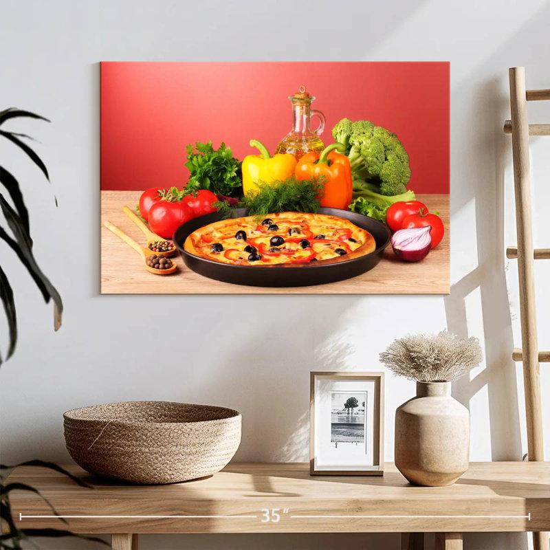 Yarlin Vegetables And Pizza, 20" H x 30" W