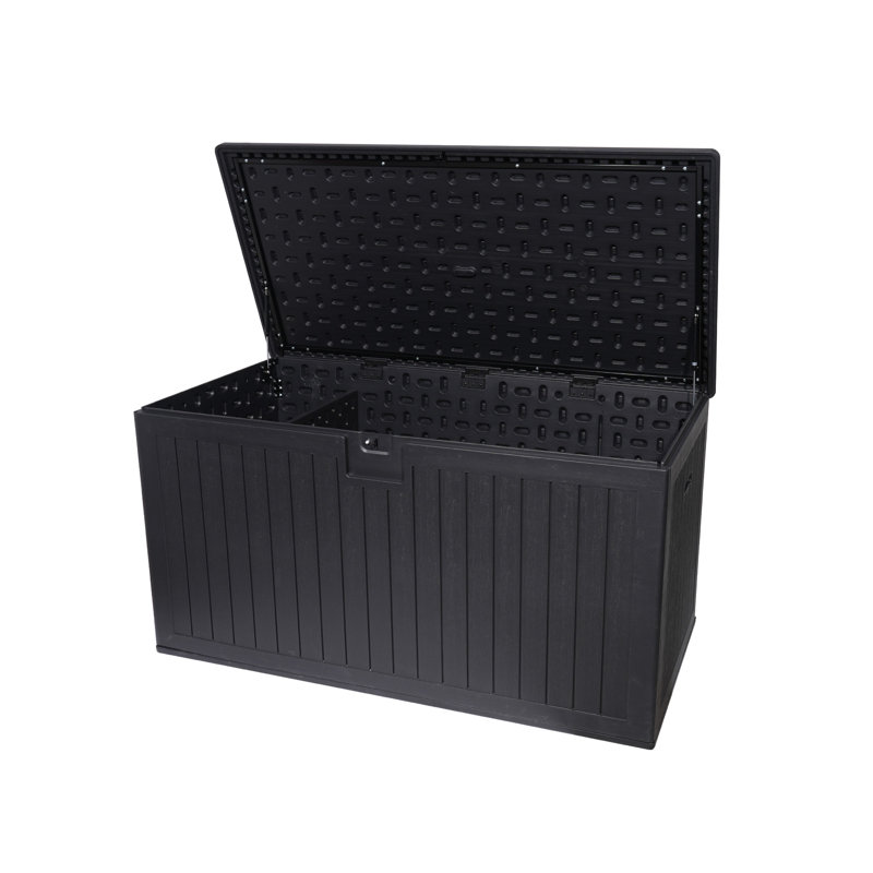 230 Gallon Resin Outdoor Deck Box Waterproof, Extra Large Patio Storage Box With Lockable Storage Containers For Patio Furniture Cushions, Pool Accessories, Garden Tools