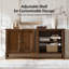 Armoire d'appoint 2 portes avec tablettes réglables et gestion des câbles Kayte-423857869